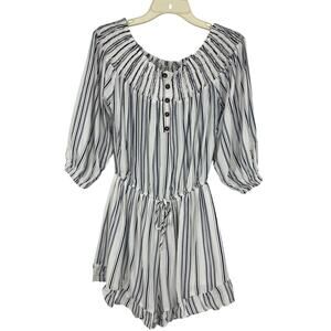 Main Strip Romper Shorts Womens Medium NWOT